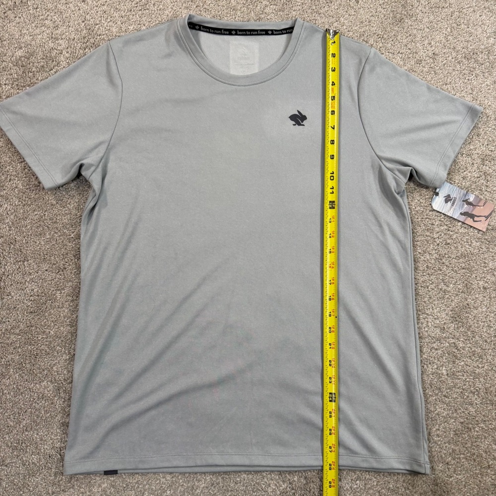 Rabbit Run Day Tee Quarry Mens L Gray Athletic Performance Running Shirt NWT - Picture 4 of 8